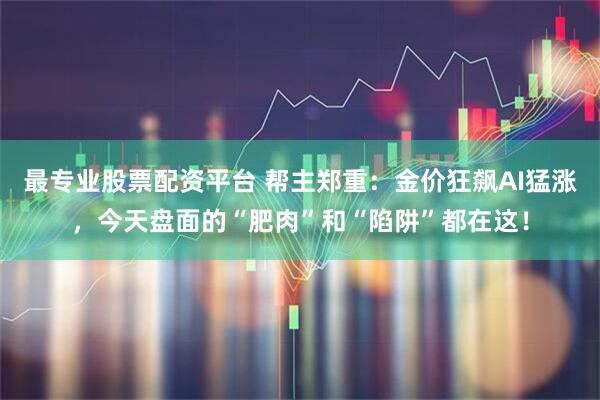 最专业股票配资平台 帮主郑重：金价狂飙AI猛涨，今天盘面的“肥肉”和“陷阱”都在这！